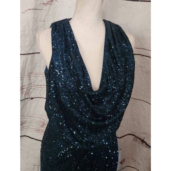 Eliza J Sequin Blouson Bodice Cocktail Dress Size 10 NWT - Picture 5 of 7